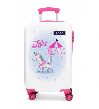 Enso Fantasy Trust Hard Shell kuffert hvid, pink -34x55x20cm