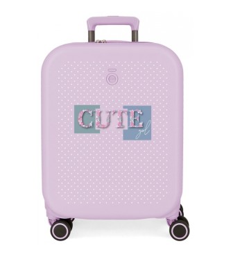 Enso Cabin size suitcase Enso Cute Girl expandable rigid 55cm purple