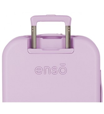 Enso Cabinekoffer Enso Cute Girl vergrootbaar stijf 55cm paars