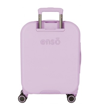 Enso Cabinekoffer Enso Cute Girl vergrootbaar stijf 55cm paars