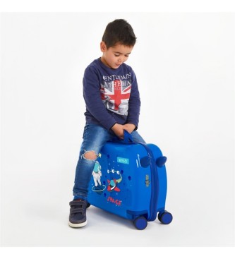 Disney Wielokierunkowa walizka dziecięca Enso Outer Space 2 koła niebieska