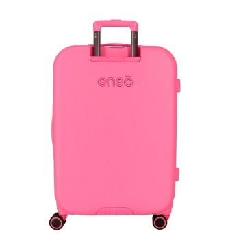 Enso Średnia walizka Enso Annie sztywna 70 cm fuksja