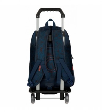 Enso Backpack 44cm double compartment with cart Monsters -30,5x44x15cm