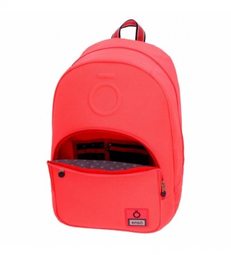 Enso Backpack with trolley Basic coral -32x46x15cm