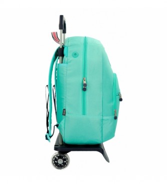 Enso Mochila con carro Basic -32x46x15cm- Turquesa