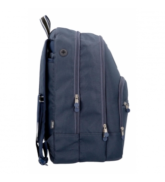 Enso Backpack adaptable to trolley Basic blue -32x46x17cm
