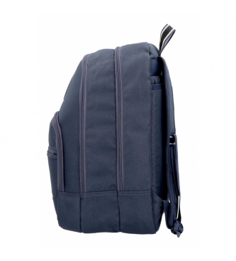 Enso Backpack adaptable to trolley Basic blue -32x46x17cm