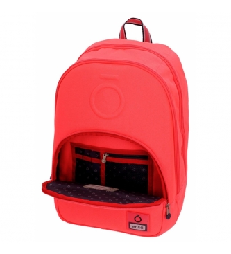 Enso Backpack adaptable to trolley Basic coral -32x46x17cm