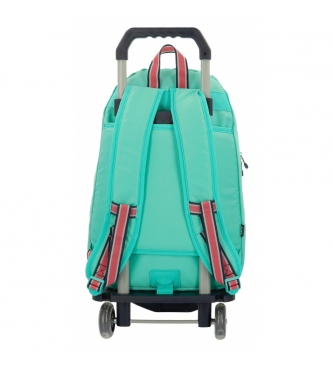 Enso Backpack with trolley Basic turquoise -32x46x17cm