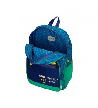 Enso Enso Gamer School Backpack Adaptable blue, green -30x38x12cm