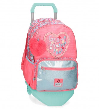 Enso Together Growing Rucksack Doppelfach mit Trolley rosa