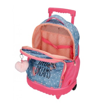 Enso Little Dreams 2 wheeled backpack pink