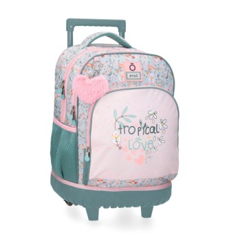 Enso Tropical love compact backpack pink