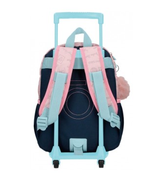 Enso Bonjour 32cm pink stroller backpack with trolley