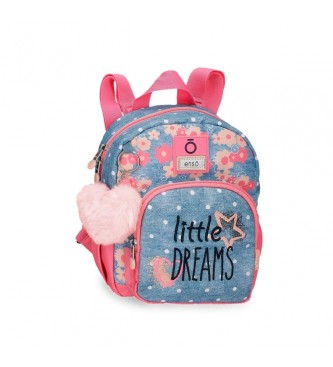 Enso Sac  dos pour poussette rose Little Dreams