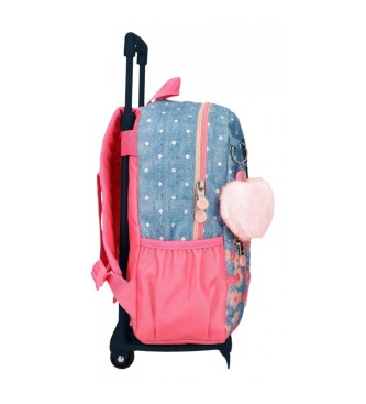 Enso Little Dreams 32 cm Kinderwagen Rucksack mit Trolley rosa