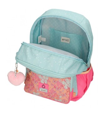 Enso Sac  dos Ballons  double compartiment turquoise