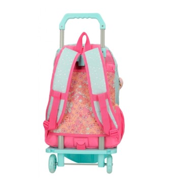 Enso Ballons double compartment backpack with turquoise trolley