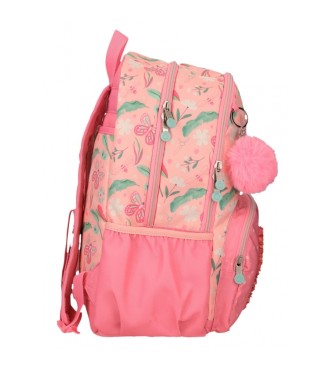 Enso Enso Beautiful nature double compartment backpack pink