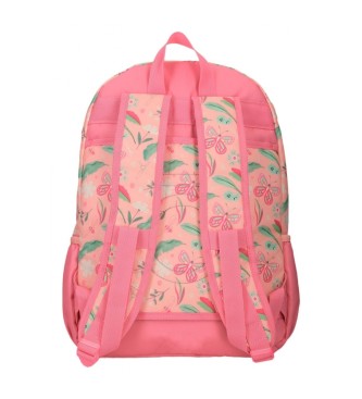 Enso Enso Beautiful nature double compartment backpack pink