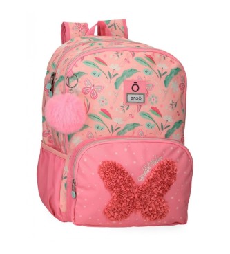 Enso Enso Beautiful nature backpack double compartment trolley backpack pink