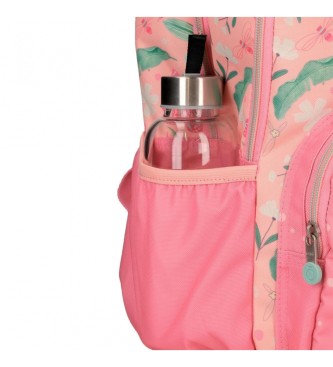 Enso Schner Natur Doppelfach Rucksack mit Trolley rosa