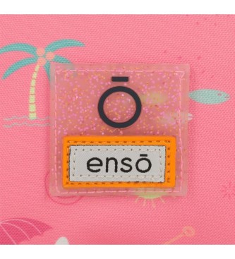 Enso Magisk sommerrygsk med to rum og trolley pink, grn