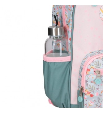 Enso Tropical love backpack double compartment pink