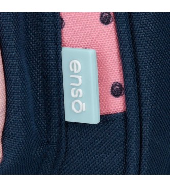 Enso Dwukomorowy plecak Bonjour w kolorze różowym
