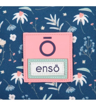 Enso Enso Ciao Bella double compartment backpack with navy trolley
