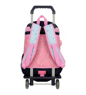 Enso Enso Dreams torna-se realidade mochila de compartimento duplo com carrinho azul, rosa