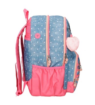 Enso Mochila de duplo compartimento Enso Little Dreams cor-de-rosa