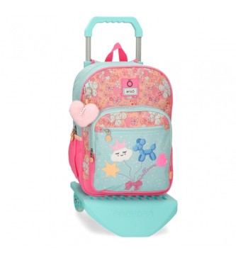 Enso Sac  dos scolaire Ballons avec trolley 38 cm turquoise