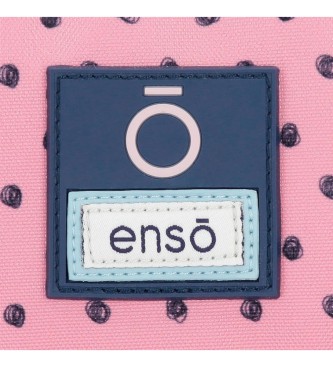 Enso Mochila escolar Bonjour 38cm com trolley cor-de-rosa