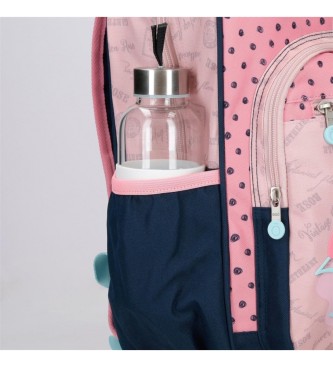 Enso Bonjour 38cm Schulrucksack mit rosa Trolley