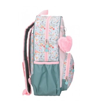 Enso Tropical love trolley attachable school backpack pink