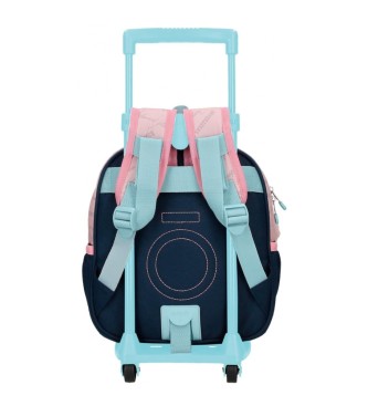 Enso Mały plecak Bonjour z różowym wózkiem