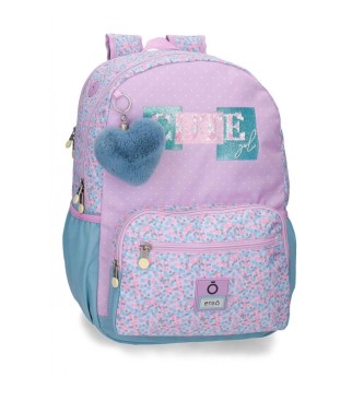 Joumma Bags Enso Cute Girl computer backpack two adaptable compartments lilac -32x42x14cm