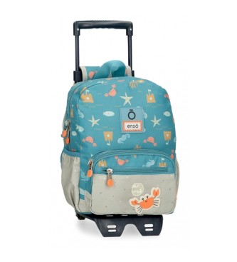 Enso Enso Mr Crab 28 cm preschool backpack with trolley blue