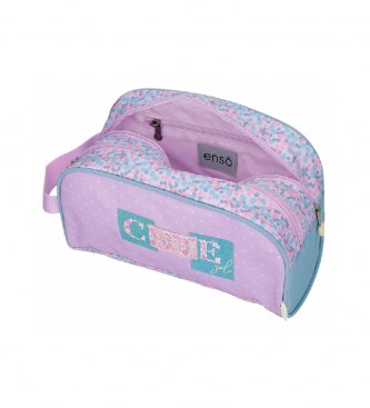 Enso Enso Cute Girl Toilet Bag Double Compartment liliowy -26x16x11cm