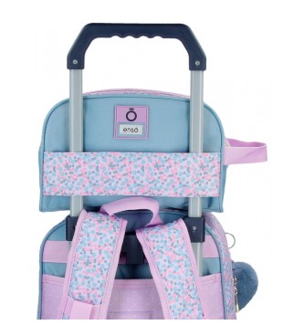 Enso Enso Prikupna dekliška toaletna torbica z dvojnim predalom lila -26x16x11cm