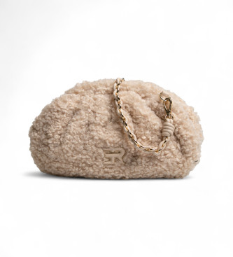 Ermanno Firenze Pochette en peau de mouton beige