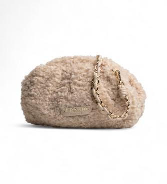 Ermanno Firenze Pochette en peau de mouton beige
