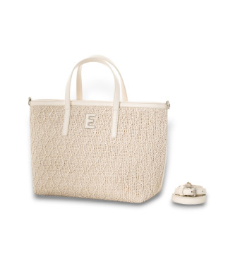 Ermanno Firenze Bolso Straw Terra beige