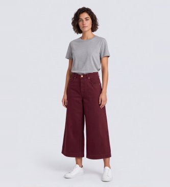Essentiel Antwerp Bermudashorts i denim, farve karry og bordeaux