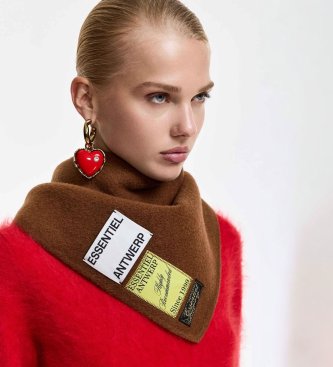 Essentiel Antwerp Écharpe Kaap Double Face marron
