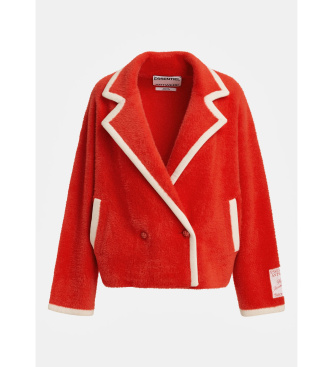 Essentiel Antwerp Cardigan met rode contrasterende biesjes
