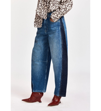 Essentiel Antwerp Jeans de pernera tipo barril con paneles azul
