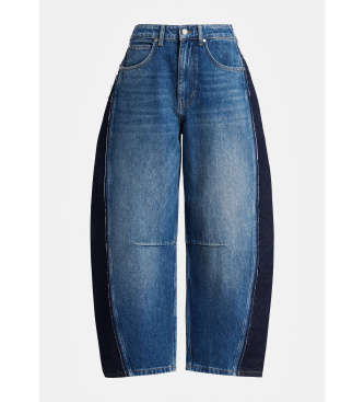 Essentiel Antwerp Jeans de pernera tipo barril con paneles azul