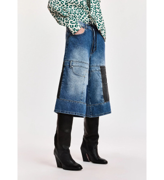 Essentiel Antwerp Blauwe tweedelige patchwork jeans
